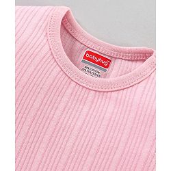 Babyhug Full Sleeves Thermal Vest - Light Pink