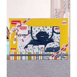 Babyhug Clothing Gift Set Sports Print Blue - 10 Piece