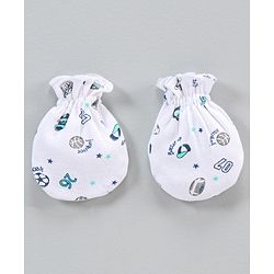 Babyhug Clothing Gift Set Sports Print Blue - 10 Piece