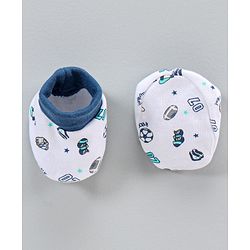 Babyhug Clothing Gift Set Sports Print Blue - 10 Piece