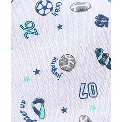 Babyhug Clothing Gift Set Sports Print Blue - 10 Piece