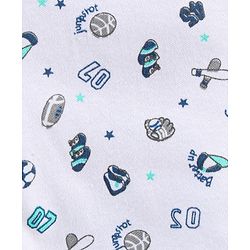 Babyhug Clothing Gift Set Sports Print Blue - 10 Piece