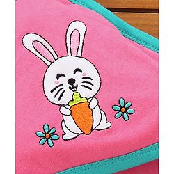 Babyhug Hooded Wrapper Floral Print Pack of 2-Pink And White