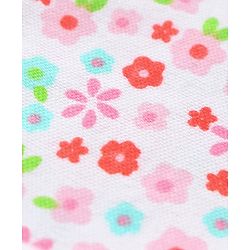 Babyhug Hooded Wrapper Floral Print Pack of 2-Pink And White