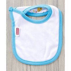 Babyhug Cotton Bib With Velcro Pack of 2 Lion Print - Blue