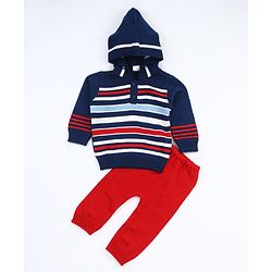 Babyhug Full Sleeves Sweater Set -Pink