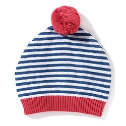 Babyhug Full Sleeves 100% Organic Cotton Sweater Set with Cap Horse Print - Red