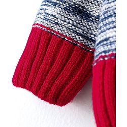 Babyhug Full Sleeves Sweater - Red Grey