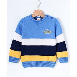 Babyhug Full Sleeves Pullover Stripes Sweater - Multicolour