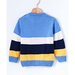 Babyhug Full Sleeves Pullover Stripes Sweater - Multicolour