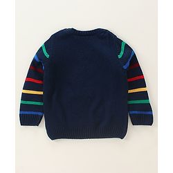 Babyhug Full Sleeves Pull On Sweater - Blue
