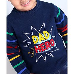 Babyhug Full Sleeves Pull On Sweater - Blue