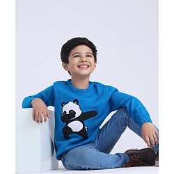 Babyhug Full Sleeves Sweater - Blue