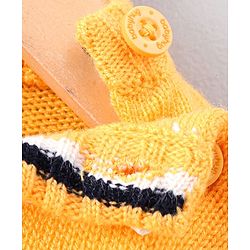 Babyhug Full Sleeves Stripe Sweater - Yellow White