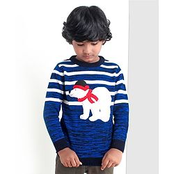 Babyhug Full Sleeves Sweater - Blue