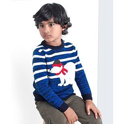 Babyhug Full Sleeves Sweater - Blue