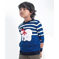 Babyhug Full Sleeves Sweater - Blue