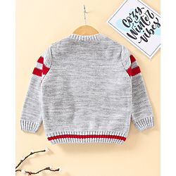 Babyhug Full Sleeves Pull Over Sweater - Grey