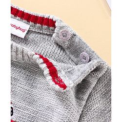 Babyhug Full Sleeves Pull Over Sweater - Grey