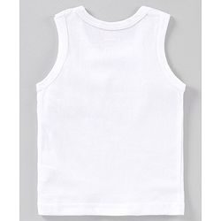 Babyhug 100% Cotton Solid Vests Pack of 3 - White