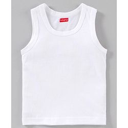 Babyhug 100% Cotton Solid Vests Pack of 3 - White