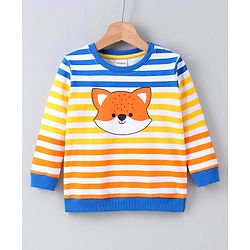 Babyhug Full Sleeves Sweatshirt Stripes - Multicolor