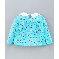 Babyhug Full Sleeves Top & Full Length Jeans - Blue Pink