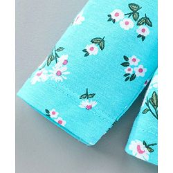 Babyhug Full Sleeves Top & Full Length Jeans - Blue Pink