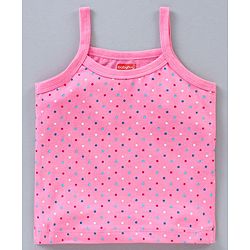Babyhug Singlet Sleeves 100% Cotton Slips Strawberry Print Pack of 3 - Pink Blue