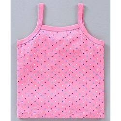 Babyhug Singlet Sleeves 100% Cotton Slips Strawberry Print Pack of 3 - Pink Blue