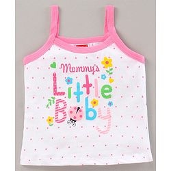 Babyhug 100% Cotton Singlet Slips Pack of 3 - Pink White