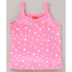 Babyhug 100% Cotton Singlet Slips Pack of 3 - Pink White