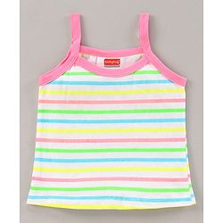 Babyhug 100% Cotton Singlet Slips Pack of 3 - Pink White