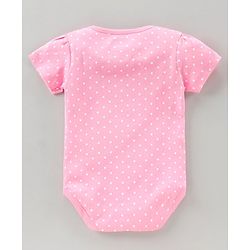 Babyhug Half Sleeves 100% Cotton Onesie Minnie Mouse Print Pack of 3 - Blue Pink