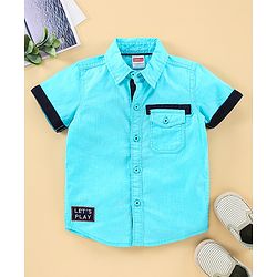 Babyhug Half Sleeves Shirt Solid Color - Blue