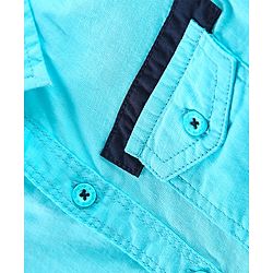 Babyhug Half Sleeves Shirt Solid Color - Blue