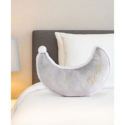 Babyhug Moon Shaped Plush Cushion - Grey