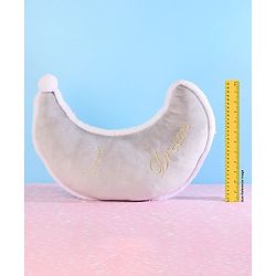 Babyhug Moon Shaped Plush Cushion - Grey