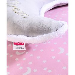 Babyhug Moon Shaped Plush Cushion - Grey