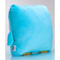 Babyhug Penguin Shaped Premium Plush Cushion - Blue