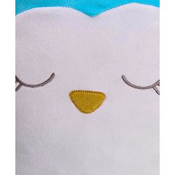 Babyhug Penguin Shaped Premium Plush Cushion - Blue