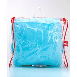 Babyhug Penguin Shaped Premium Plush Cushion - Blue