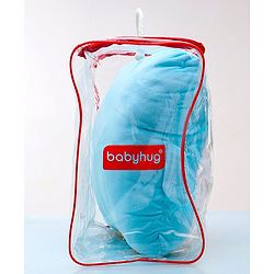 Babyhug Penguin Shaped Premium Plush Cushion - Blue
