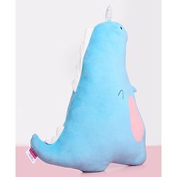 Babyhug Dinosaur Shaped Premium Plush Cushion - Blue
