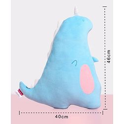 Babyhug Dinosaur Shaped Premium Plush Cushion - Blue