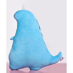 Babyhug Dinosaur Shaped Premium Plush Cushion - Blue