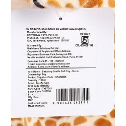 Babyhug Giraffe Soft Toy - Height 36 cm