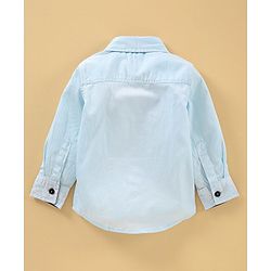 Babyhug Full Sleeves Shirt Bike Print  - Blue