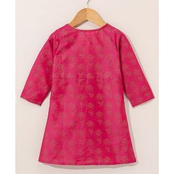 Babyhug Full Sleeves Top and Palazzo Pant with Shrug - Blue Pink
