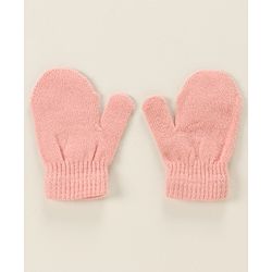 Babyhug Woollen Cap with Muffler Pink - Diameter 9 cm